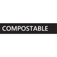 Tri-selective adhesive compostable waste