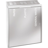 Modern and ecological stainless steel recycling station