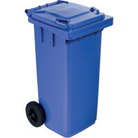 Robust and practical 120L blue wheeled bin