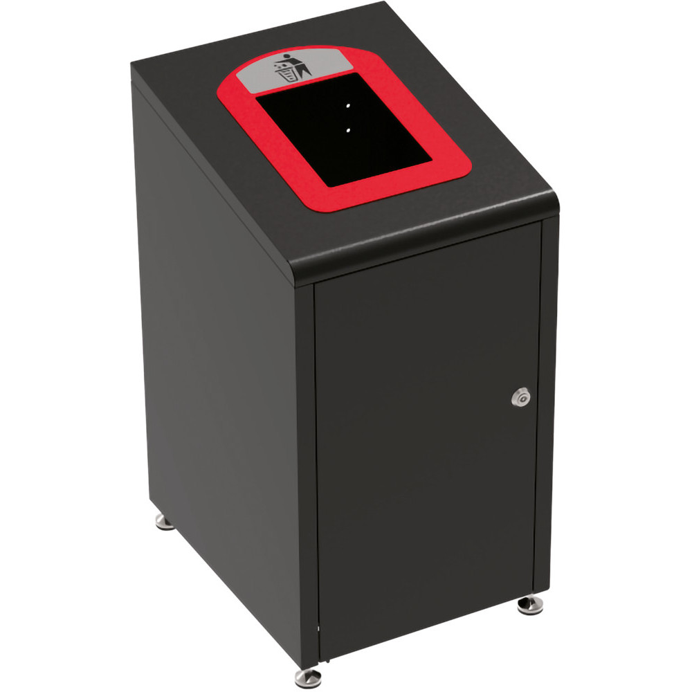 Black 60L selective sorting bin efficient and durable