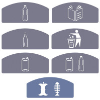 Elegant robust 60L secure recycling bin