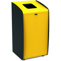 Yellow modular bin for efficient waste sorting