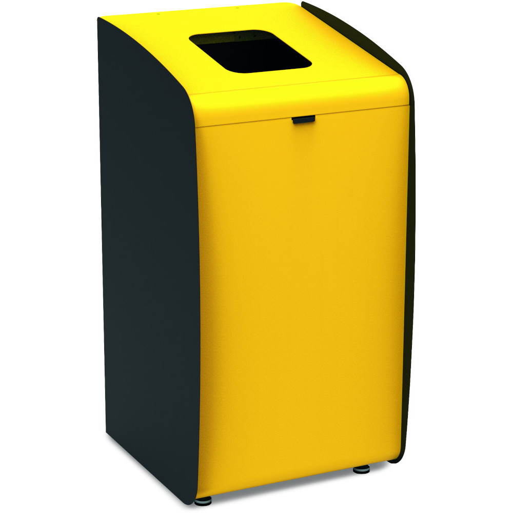 Yellow modular bin for efficient waste sorting Yellow modular bin for efficient waste sorting