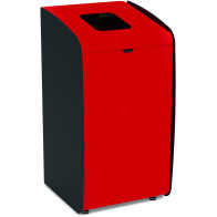 Modular red waste bin easy sorting recycling