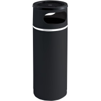 Feuerfester Aschenbecher-Korb aus Kunststoff, 25 Liter, schwarz