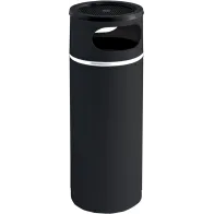 Feuerfester Aschenbecher-Korb aus Kunststoff, 25 Liter, schwarz