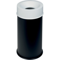 90L fireproof bin black with white lid maximum safety