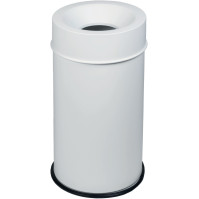 White fireproof bin 50L capacity robust security