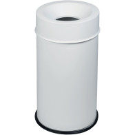 Feuerfester weißer Mülleimer, 50L Kapazität, robuste Sicherheit
