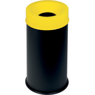 Feuerfester schwarzer Mülleimer