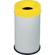 White yellow fireproof bin 50L resistant safety