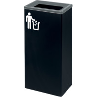 Grey 60L practical rectangular recycling bin