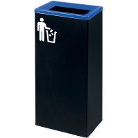 Blue 42L elegant rectangular design recycling bin