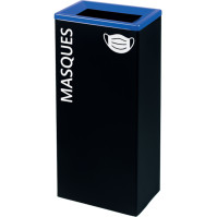 Durable blue 42L rectangular recycling bin