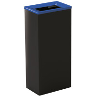 Robust and aesthetic 60L blue recycling bin