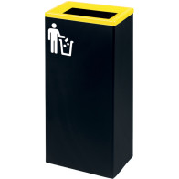 Yellow 42L tri-selective rectangular design bin.