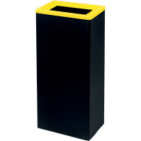 Durable yellow 42-litre rectangular recycling bin