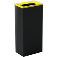 Yellow steel bin 60L easy sorting robust aesthetic