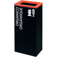 Red 42L rectangular practical eco-friendly recycling bin