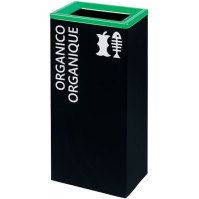 Green 42L tri-selective bin rectangular practical design