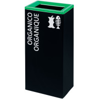 Green 42L tri-selective bin rectangular practical design