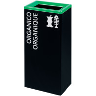 Green 60L rectangular eco-friendly practical recycling bin