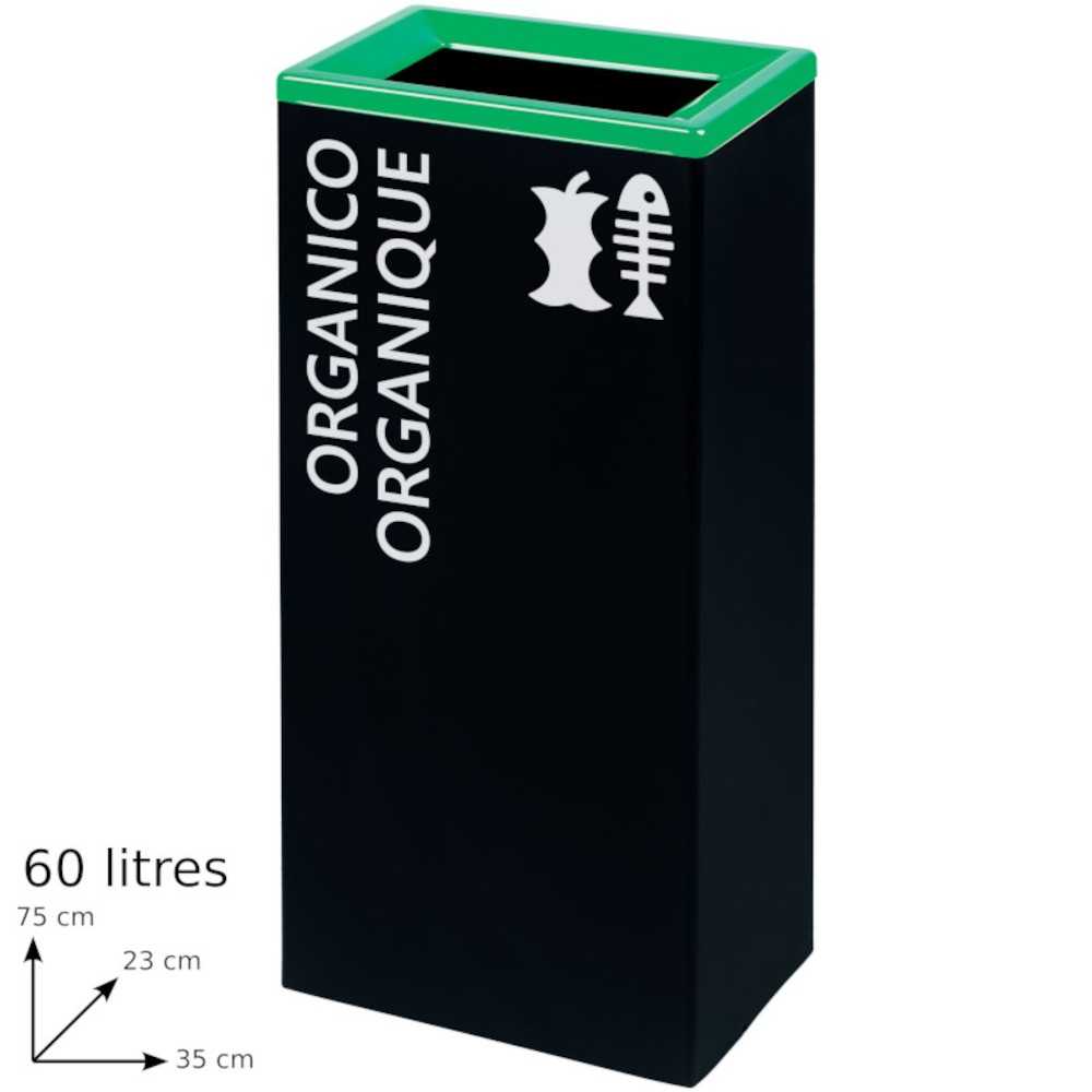 Green 60L rectangular eco-friendly practical recycling bin Green 60L rectangular eco-friendly practical recycling bin