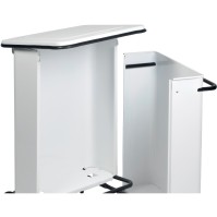 Mobile blue bin 110L robust hygienic steel pedal