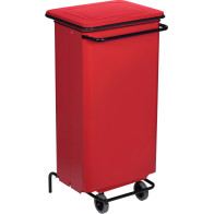 Mobile rote Pedal-Mülleimer