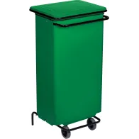 Grüner mobiler Mülleimer mit Pedal, 110L Kapazität, Küche