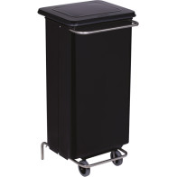 Black pedal bin for kitchen 110L