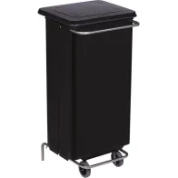 Black pedal bin for kitchen 110L