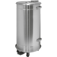 Stainless steel round bin 90L HACCP professional kitchen