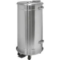 Stainless steel round bin 90L HACCP professional kitchen