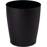 Elegant and robust black 9L wastepaper basket