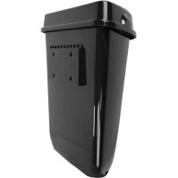 Discreet sanitary black wall-mounted hygienic bin