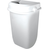 Weiße Wandmülltonne 32L Hygiene Diskretion