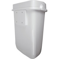 Discreet hygienic white wall-mounted bin 32L
