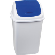 Blue bin 50 litres with swing lid