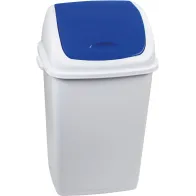 Blue bin 50 litres with swing lid