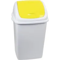 Yellow bin 50L practical swing lid