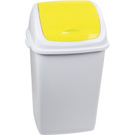 Yellow bin 50L practical swing lid