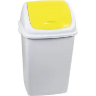 Yellow bin 50L practical swing lid