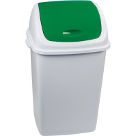 Grüner Mülleimer 50L mit praktischem und hygienischem Deckel