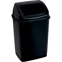 Elegant practical 35L black bin with swing lid