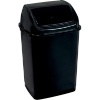 Schwarzer Mülleimer 35L eleganter praktischer Schwingdeckel