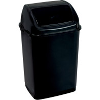 Schwarzer Mülleimer 35L eleganter praktischer Schwingdeckel