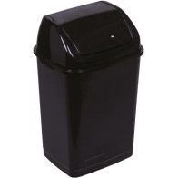 Black bin 35L practical elegant swing lid