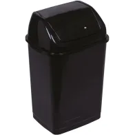 Black bin 35L practical elegant swing lid