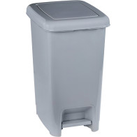 Grey pedal bin 10L capacity sleek design